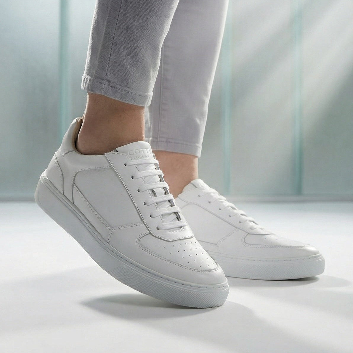 salt white trainer by cotti london